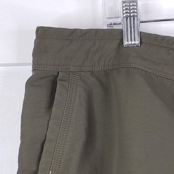 The North Face Cargo Shorts Mens Size 40 Solid Green Pockets Zip Fly Hike Nylon - Picture 4 of 9